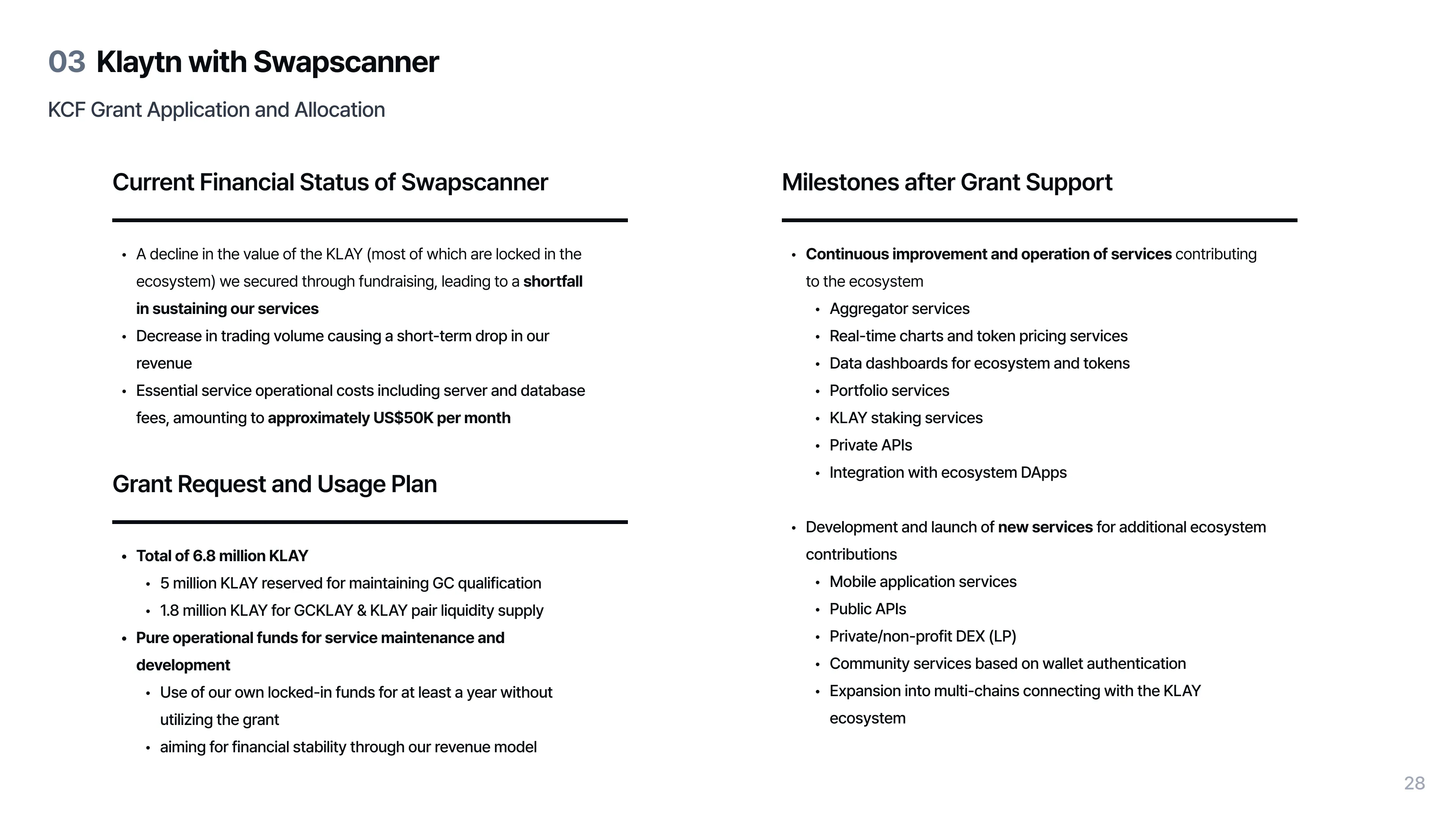 Grant Application and Utilization